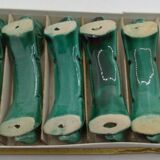 12 green ceramic horse pattern knife holders