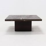 Rare table basse en pierre fossile par Metaform 1970