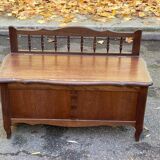 Louis XV oak storage bench from the 1950s