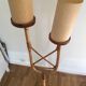 Lampadaire vintage en rotin