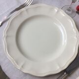 8 flat plates, color Ivory made in france Digoin Sarreguemines