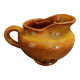 20th century glazed terracotta cream pitcher