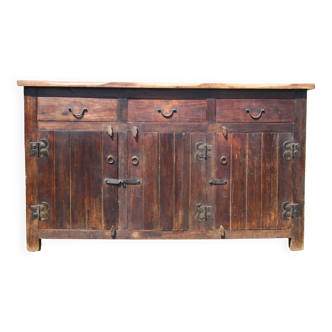 Buffet vintage en bois massif