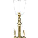 Edwardian brass standard lamp
