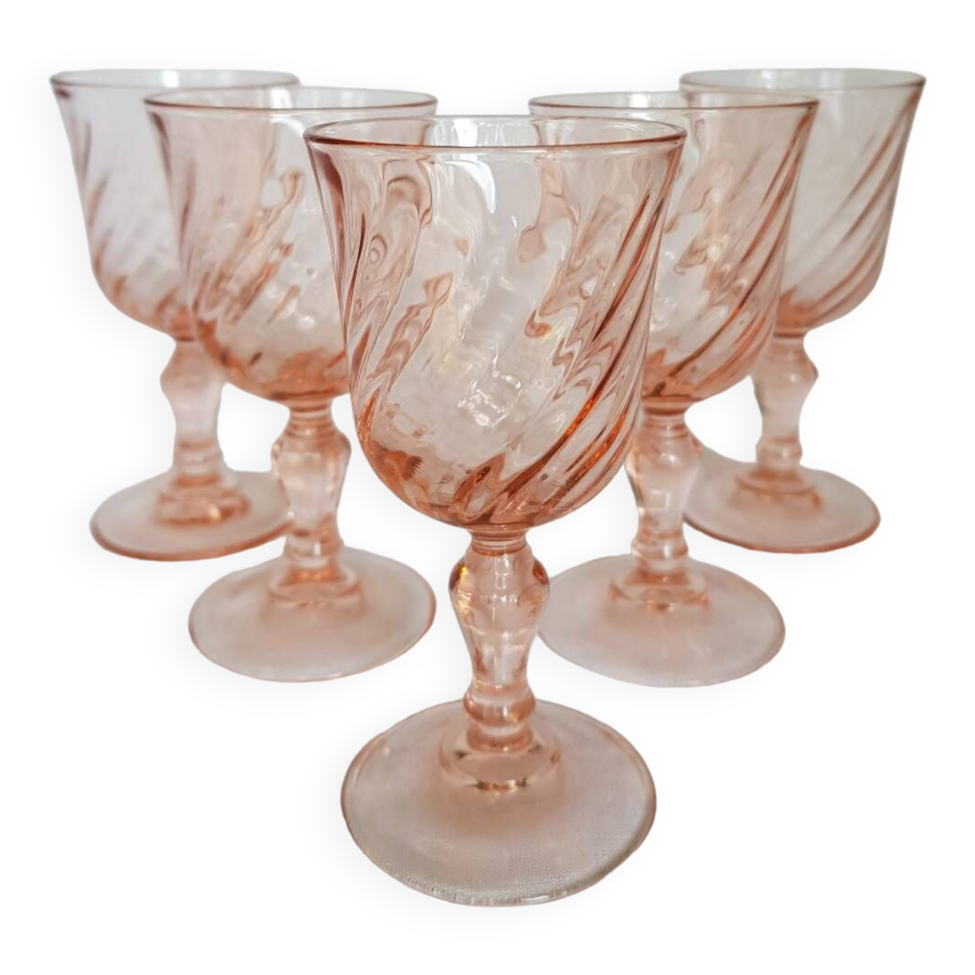 5 verres à shot tourbillonnants Luminarc Rosaline