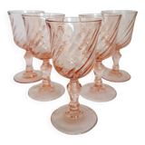 5 verres à shot tourbillonnants Luminarc Rosaline