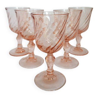 5 verres à shot tourbillonnants Luminarc Rosaline