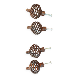 Set of wrought iron furniture knobs