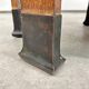 Hexagonal table with six legs in Secession style bordered with brass, attributed to Adolf Loos.