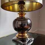 Table lamp in chrome and gold ceramic, 1970s