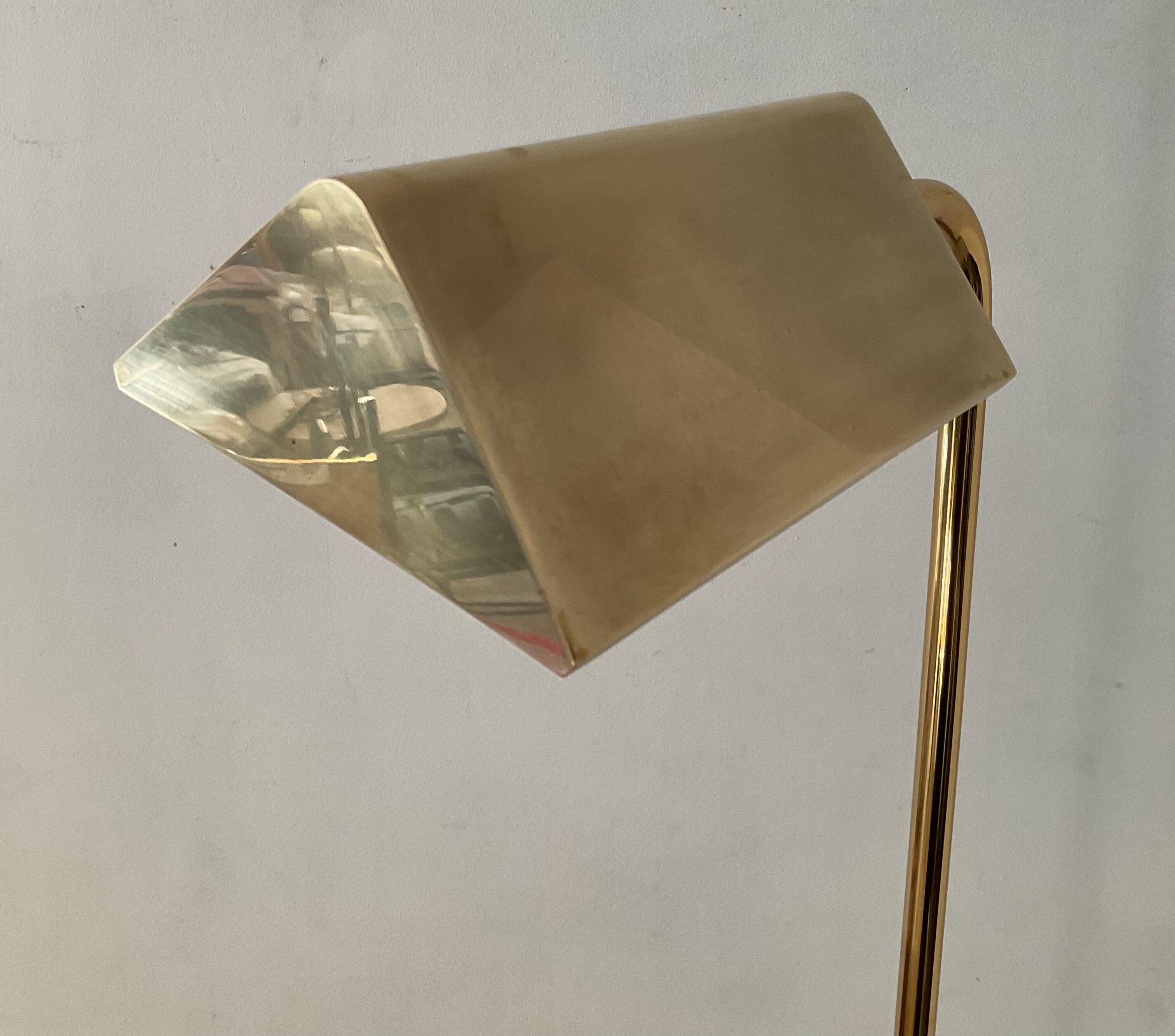 Floor lamp reader of the 70s in brass