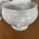 6 white porcelain lion head soup bowls