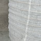Very large Japanese-style natural rattan and linen pendant light in the shape of a lantern H80 D65