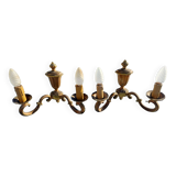 Paire d'Appliques en Bronze 19 ème