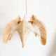 Suspension vintage en fil et bois