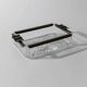 Vintage Art Deco ashtray in glass - crystal glass and metal - timeless design from Italy in the 1930s - glass art, elegant gift idea, table decoration.