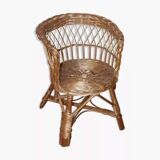 1960s wicker children's armchair