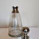 Carafe in glass and chrome metal 80s