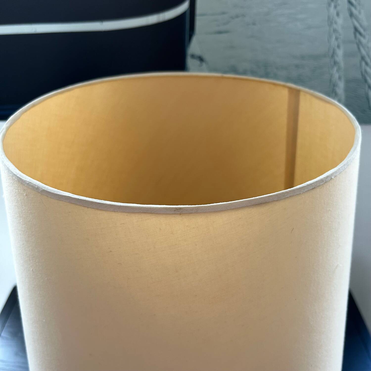 Large 70's sandstone lamp