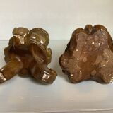 Pair of painted plaster candlesticks