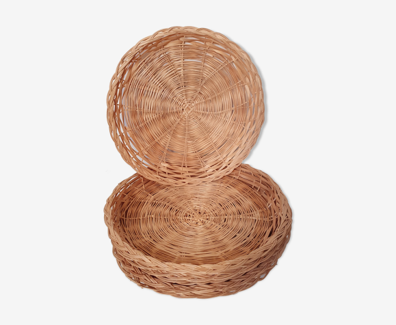 Panières dessous d'assiettes osier