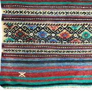 Neutral Turkish Stripe Kilim Rug