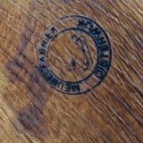 Brutalist Oak Round Coffee Table from Meubelfabriek Oisterwijk, Netherlands, 1960s