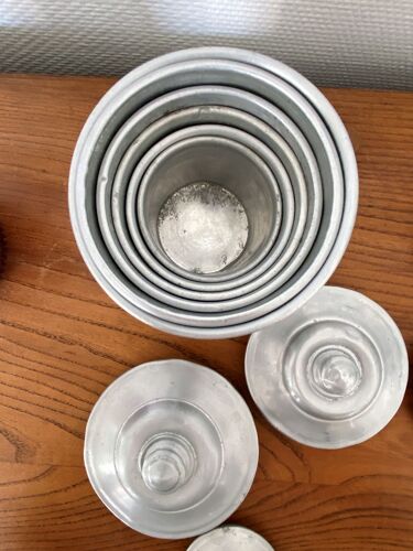 Set of 6 aluminum grocery jars