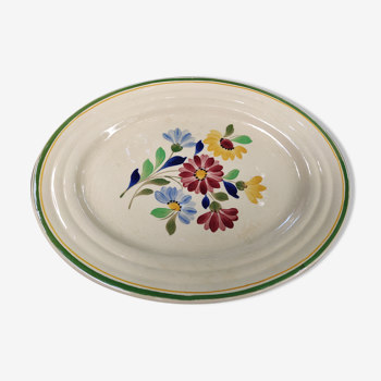 Serving dish Boch and brothers of the Louvière model beautiful flowers