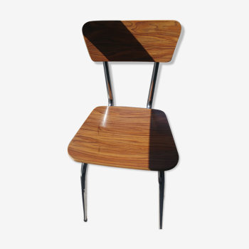 Chaise en formica marron/brun