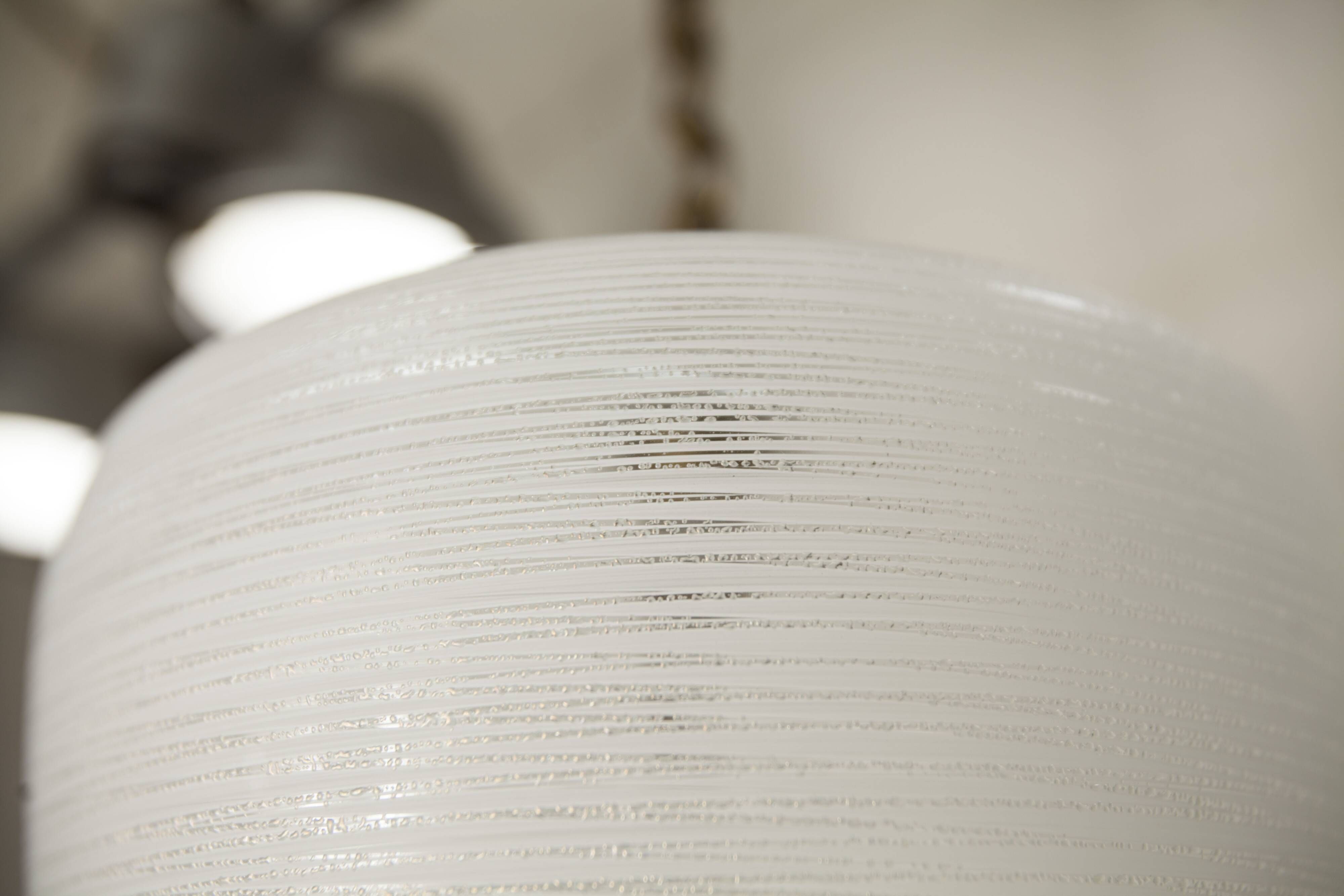 Lustre Italy 1960 striped glass and mid-century brass 1950