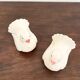 Ceramic salt and pepper set in white doves
