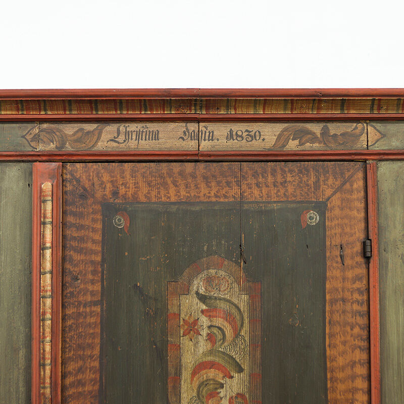 Painted Folk Art Bridal Cabinet 1830