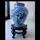 Japanese Edo ble and white vase