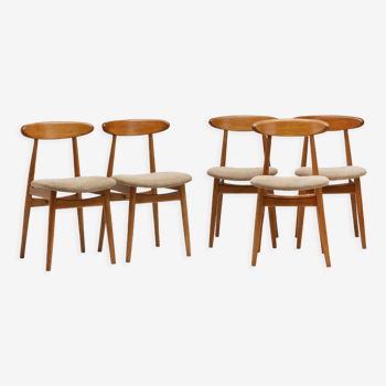 Set of 5 type 5912 chairs from the 60s.