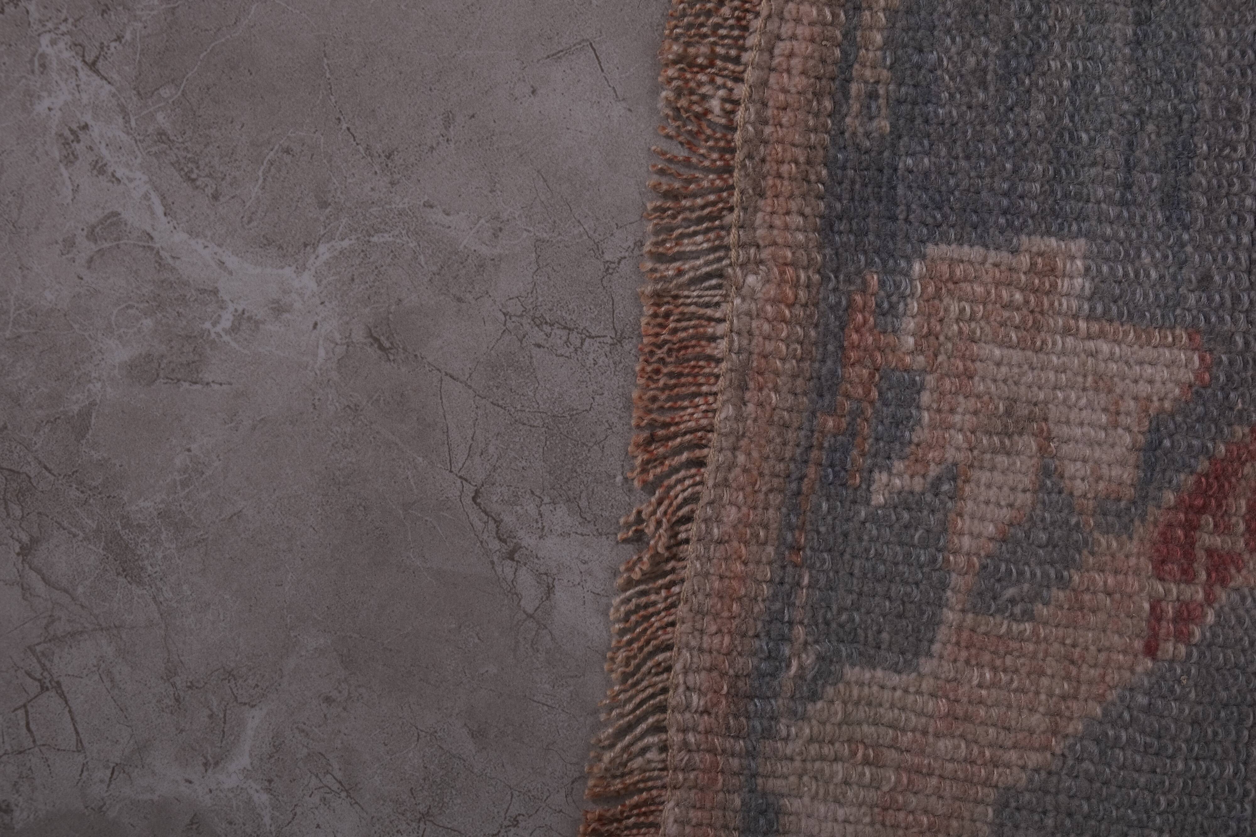 Vintage Turkish rug from Oushak, hand-woven 95x745 cm