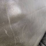 Modulable sofa an armchair in leather and wood