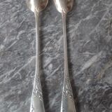 Silver metal salad cutlery