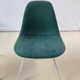 Pair of chairs low base Charles and Ray Eames, fabric Alexander Girard, ed. Herman Miller, 1970