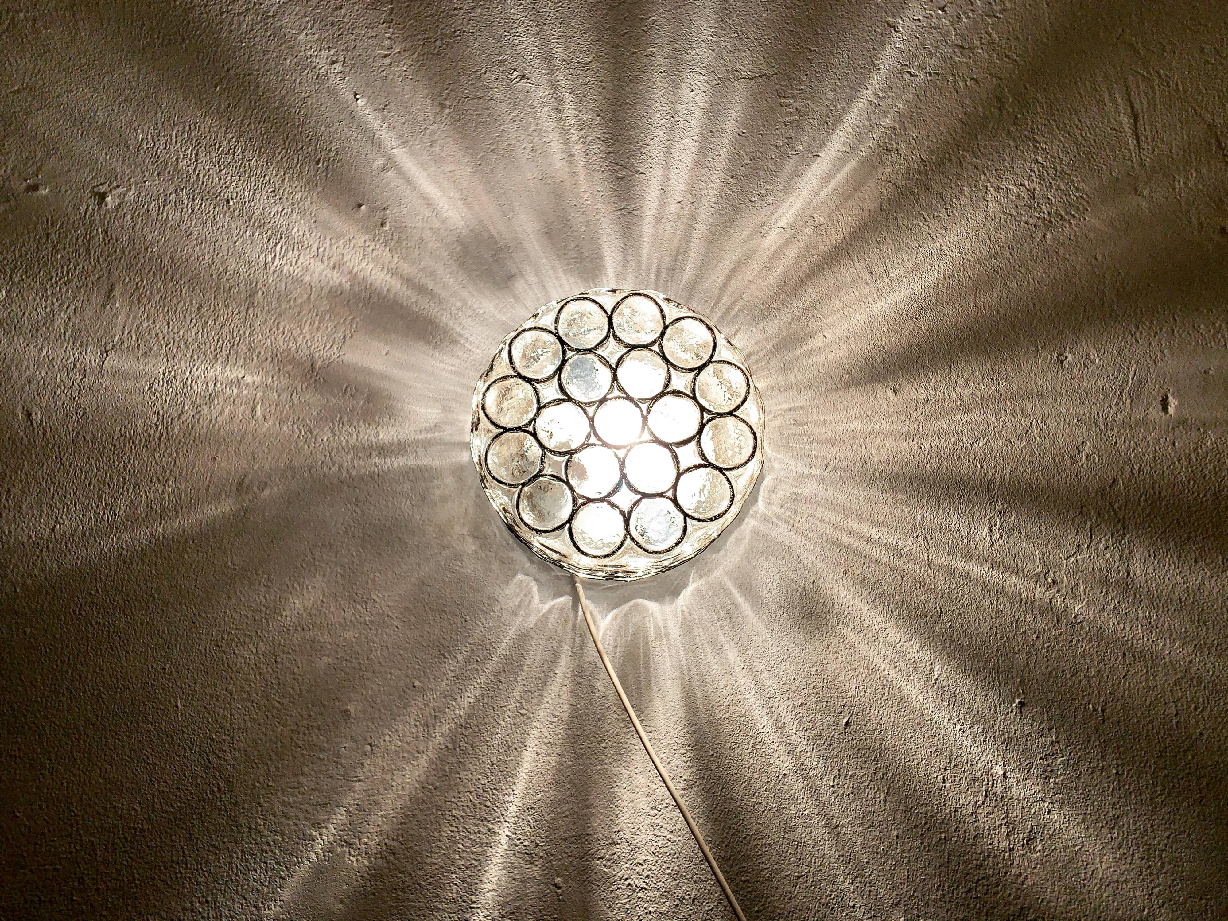 Iron ring design wall lamp from Limburg