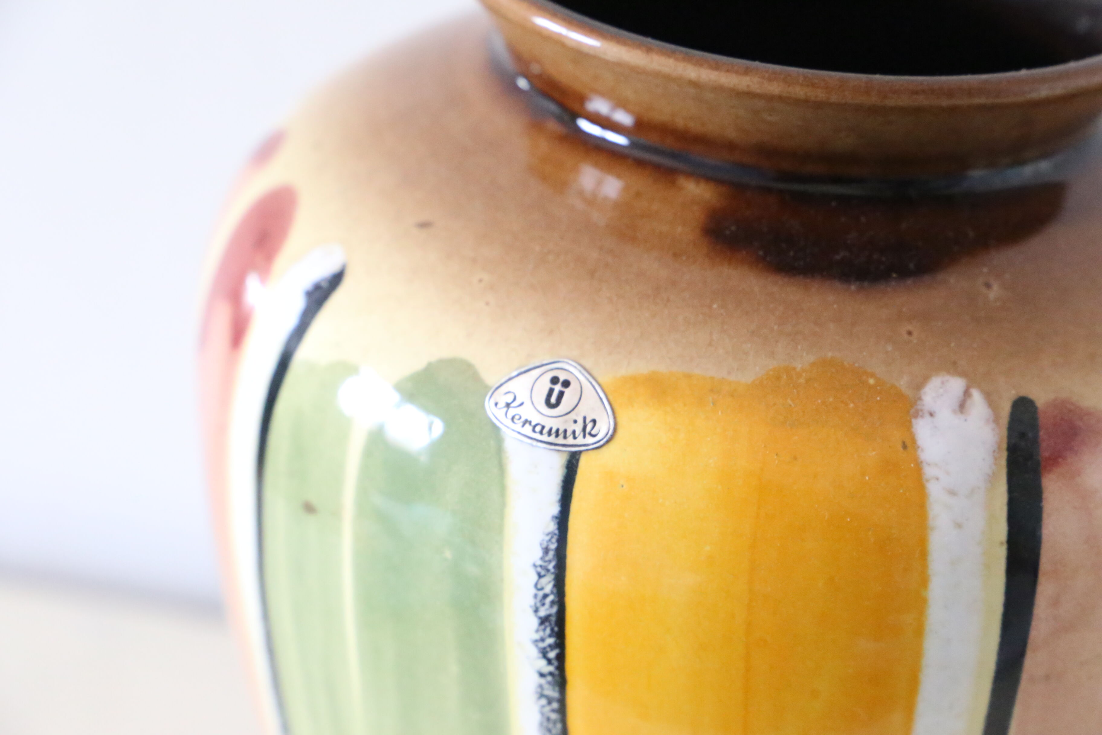 German ceramic vase, vintage