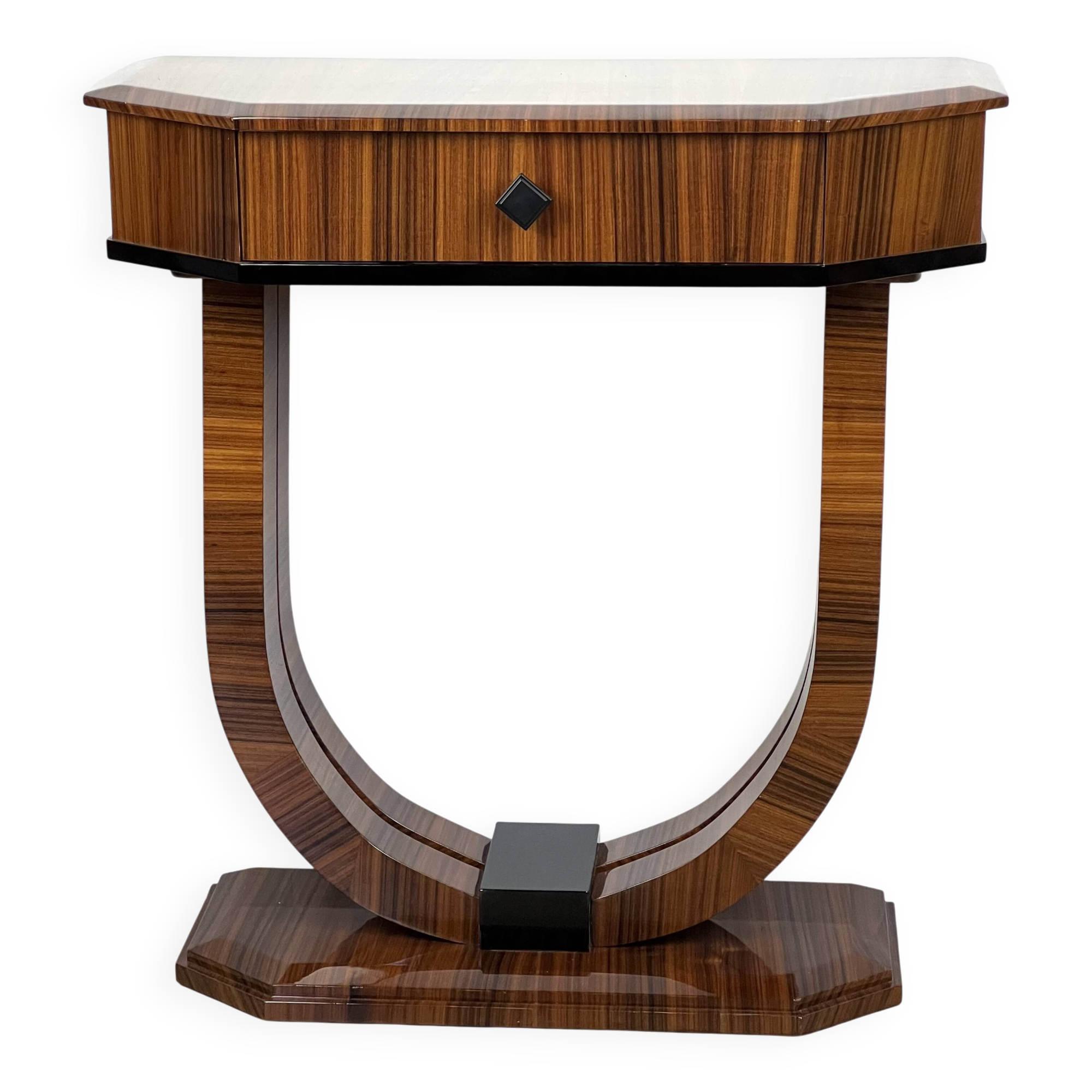 Art Deco rosewood console. Manufacturer.