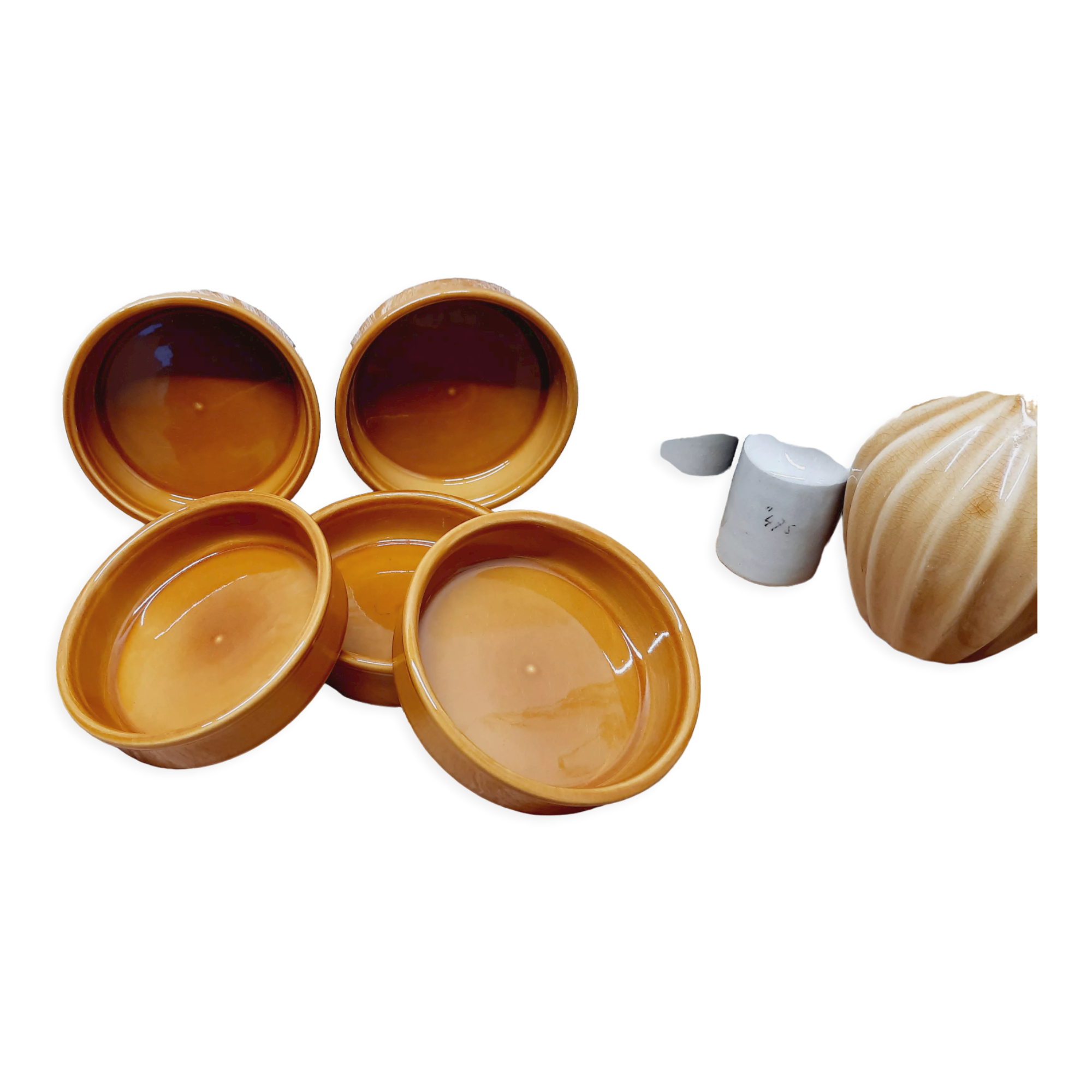 Lot 5 crème brûlée cups