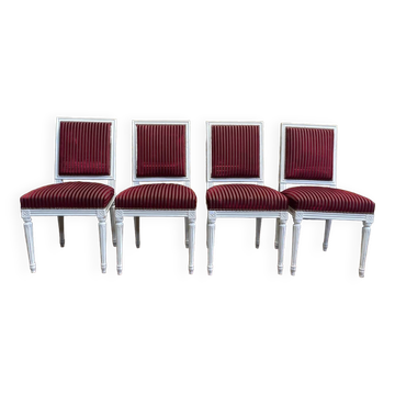 Suite of 4 Louis XVI style chairs