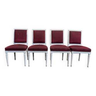 Suite de 4 chaises de style Louis XVI