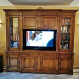 Directory style solid cherry bookcase