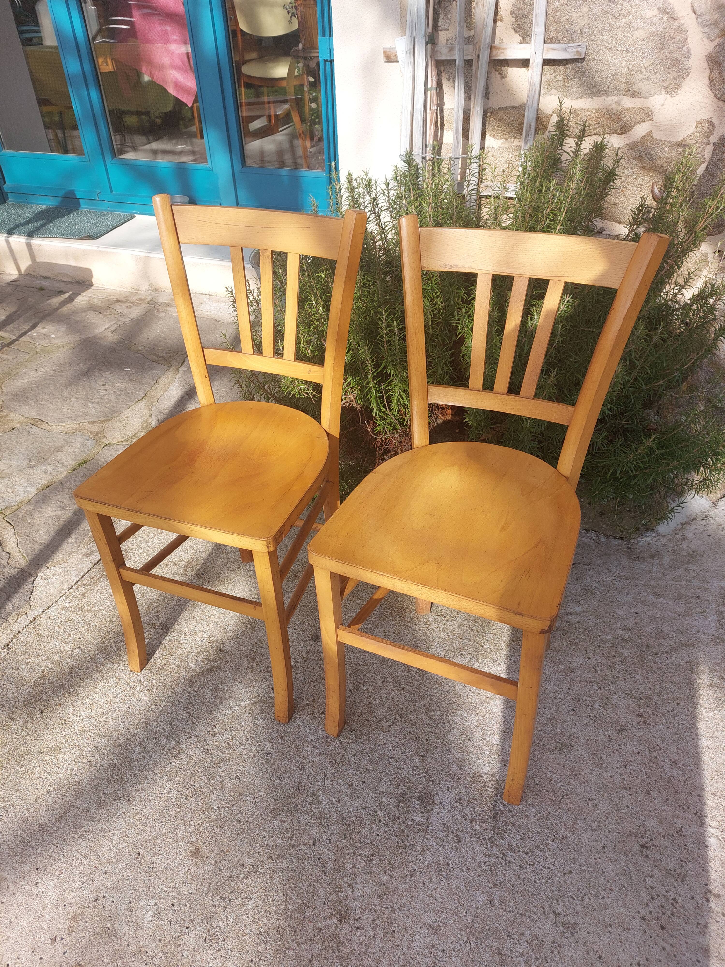 pair of Luterma style bistro chairs
