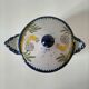 Earthenware bowl with lid from Charolles, village decoration.