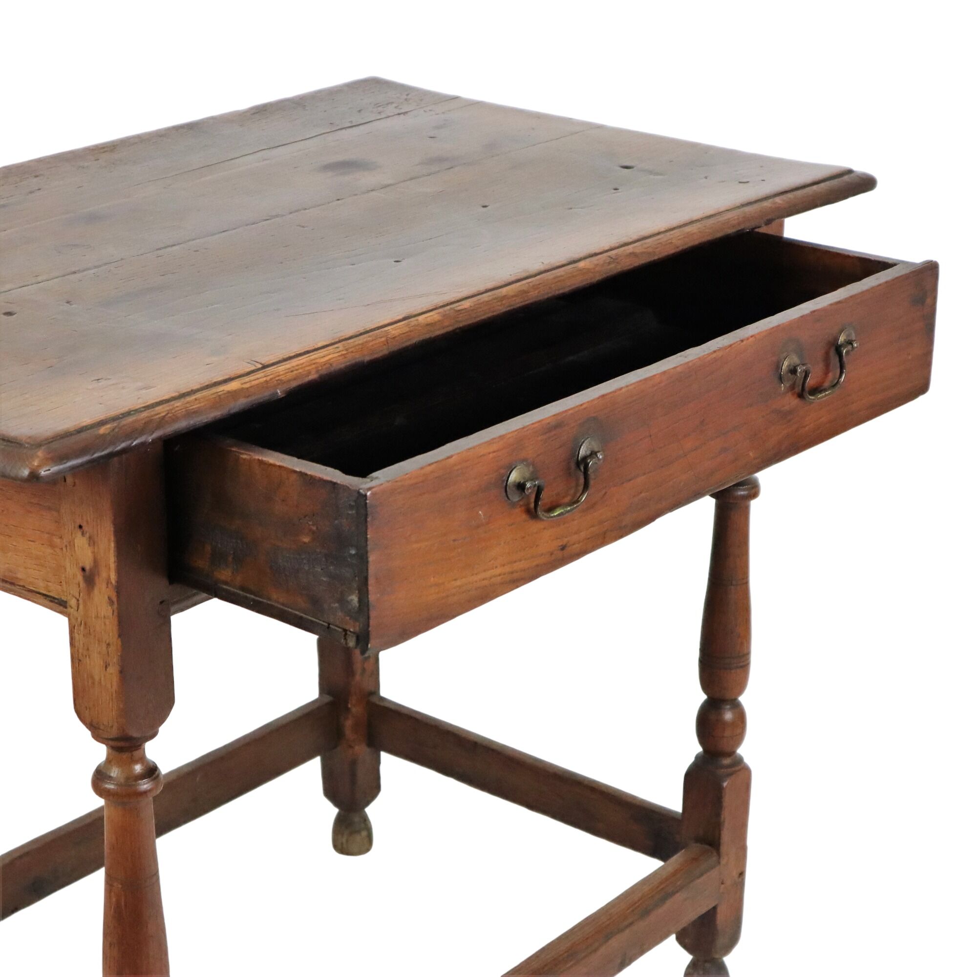 English table drawer lowboy antique solid oak 18th century 94cm