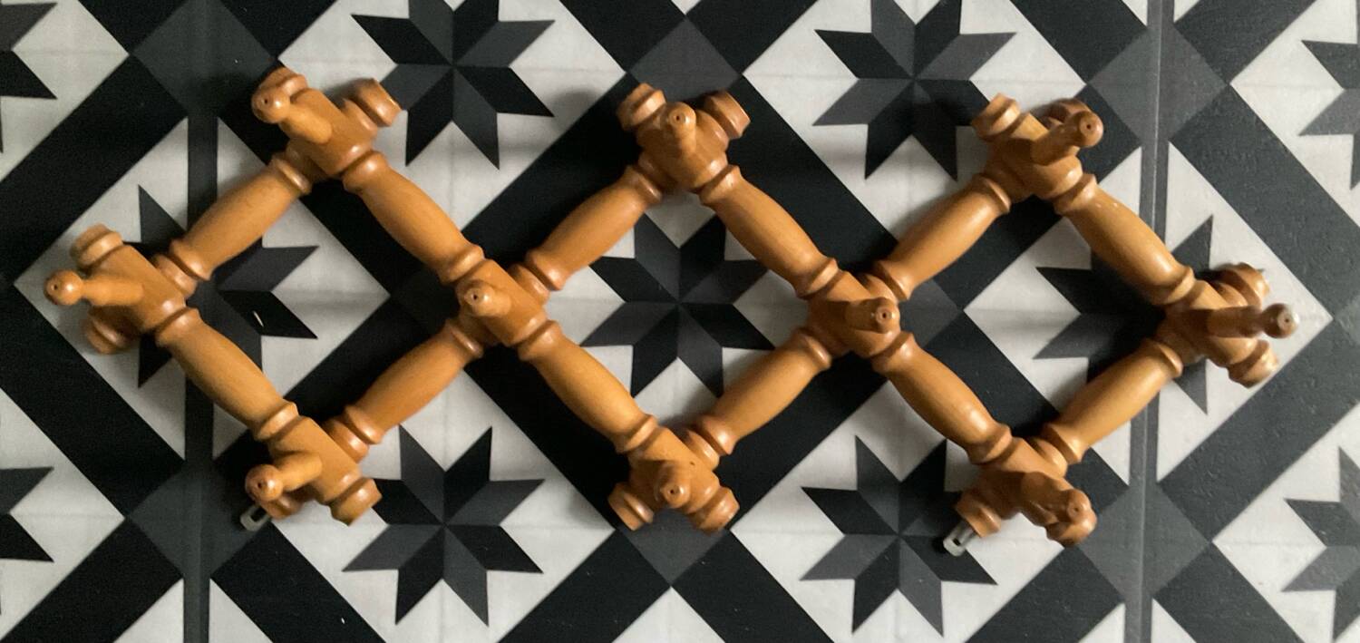 1970s accordion coat rack